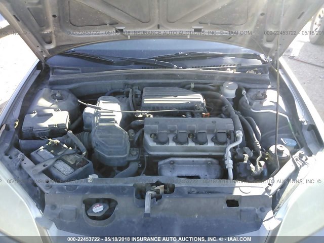 1HGES16375L010734 - 2005 HONDA CIVIC DX VP GRAY photo 10
