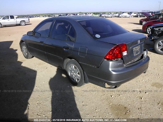 1HGES16375L010734 - 2005 HONDA CIVIC DX VP GRAY photo 3