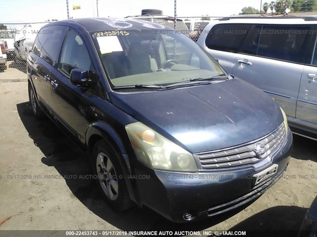 5N1BV28U27N115690 - 2007 NISSAN QUEST S/SE/SL BLUE photo 1