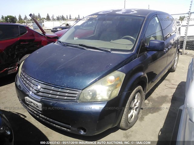 5N1BV28U27N115690 - 2007 NISSAN QUEST S/SE/SL BLUE photo 2