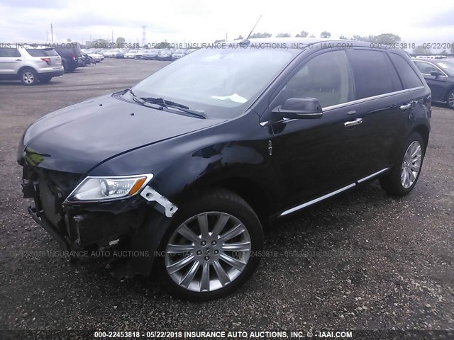 2LMDJ8JK0CBL06244 - 2012 LINCOLN MKX შავი ფოტო 2