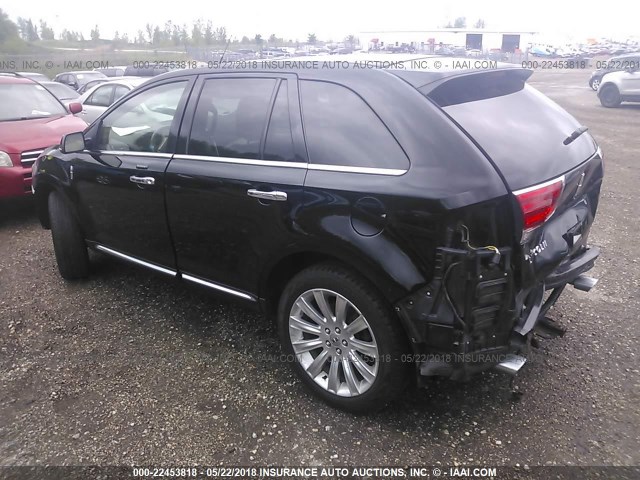 2LMDJ8JK0CBL06244 - 2012 LINCOLN MKX შავი ფოტო 3