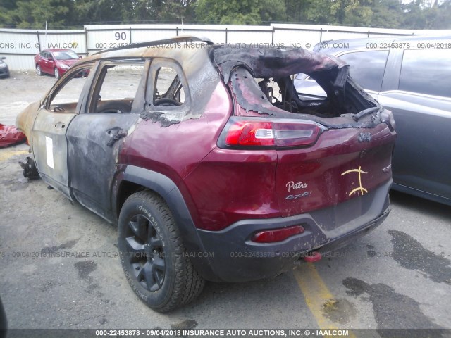 1C4PJMBS4HW566284 - 2017 JEEP CHEROKEE TRAILHAWK 红色 照片 3