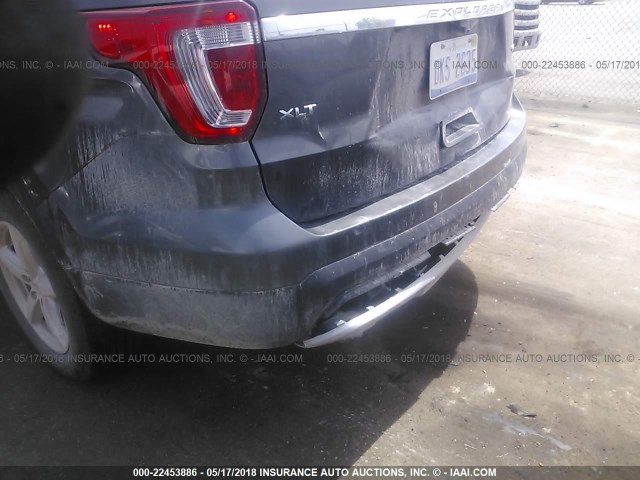 1FM5K8D81GGB55295 - 2016 FORD EXPLORER XLT SILVER photo 6