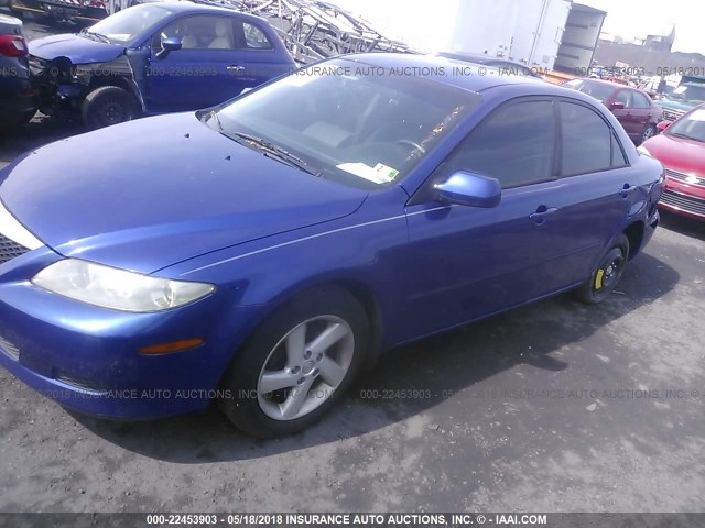 1YVFP80CX35M37150 - 2003 MAZDA 6 I BLUE photo 2