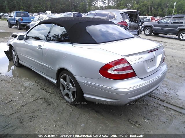 WDBTK75G95T048641 - 2005 MERCEDES-BENZ CLK 500 SILVER photo 3