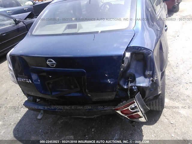 3N1AB61EX8L635403 - 2008 NISSAN SENTRA 2.0/2.0S/2.0SL BLUE photo 6