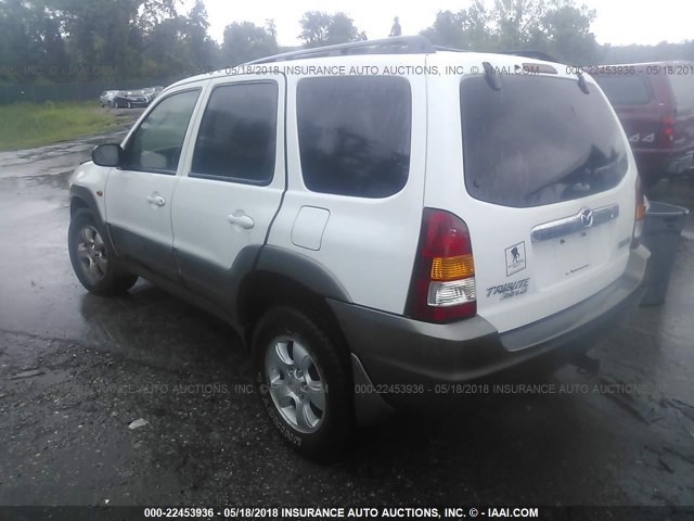 4F2YU08122KM08866 - 2002 MAZDA TRIBUTE LX/ES WHITE photo 3