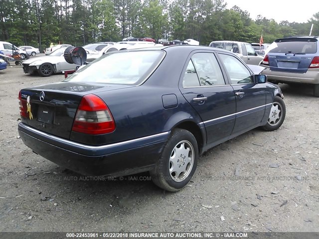 WDBHA28E6VA515578 - 1997 MERCEDES-BENZ C 280 BLUE photo 4