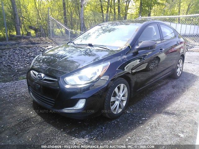 KMHCU4AE5DU462292 - 2013 HYUNDAI ACCENT GLS/SE BLACK photo 2