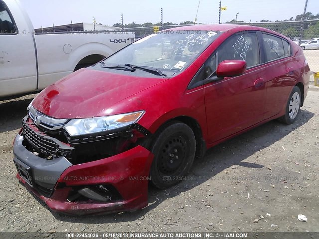 JHMZE2H39CS006230 - 2012 HONDA INSIGHT RED photo 2