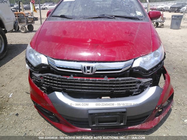 JHMZE2H39CS006230 - 2012 HONDA INSIGHT RED photo 6