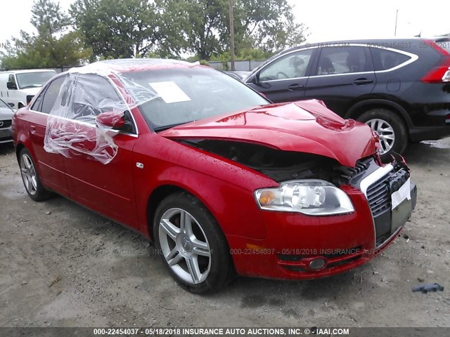 WAUDF78E46A092478 - 2006 AUDI A4 2.0T QUATTRO RED photo 1