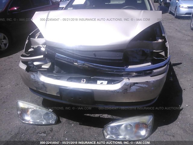 1G1ZT54845F283530 - 2005 CHEVROLET MALIBU LS 金色 照片 6