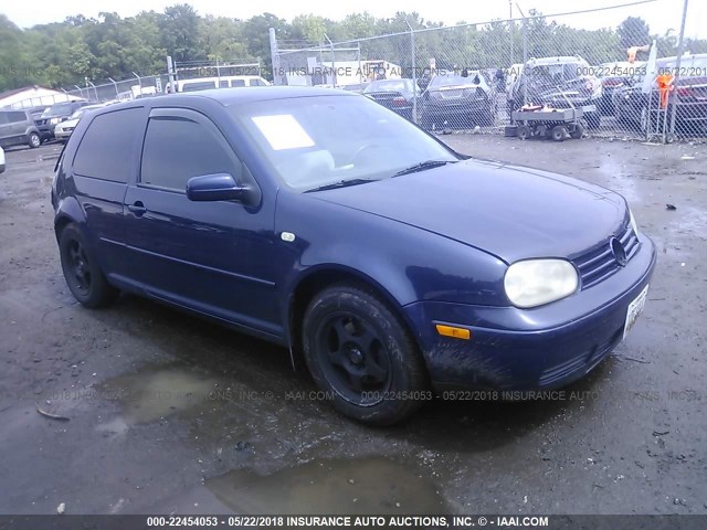 WVWBC21JXYW505426 - 2000 VOLKSWAGEN GOLF GL BLUE photo 1