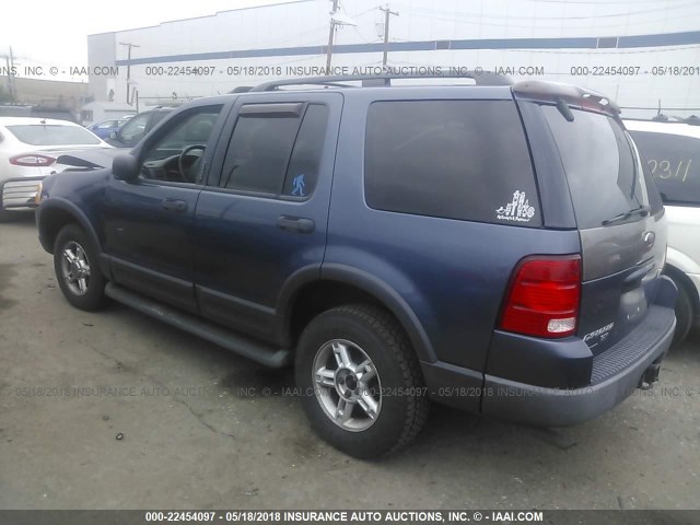 1FMDU73K23UC54331 - 2003 FORD EXPLORER XLT/XLT SPORT/NBX Dark Blue photo 3