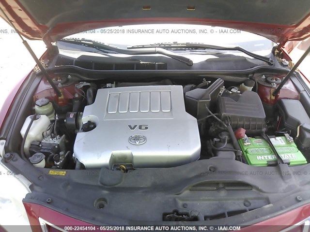 JTNBK3EK5A3049091 - 2010 TOYOTA CAMRY SE/LE/XLE RED photo 10