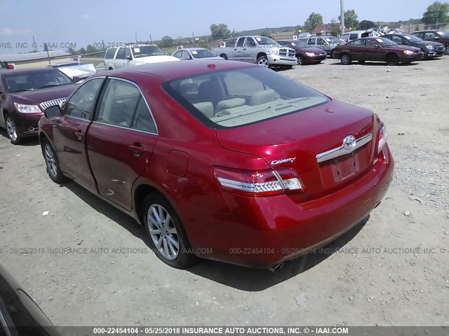 JTNBK3EK5A3049091 - 2010 TOYOTA CAMRY SE/LE/XLE RED photo 3