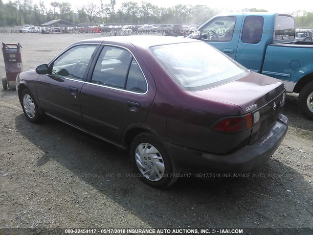 1N4AB41D0WC710357 - 1998 NISSAN SENTRA E/XE/GXE/GLE RED photo 3