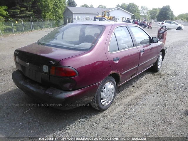 1N4AB41D0WC710357 - 1998 NISSAN SENTRA E/XE/GXE/GLE RED photo 4
