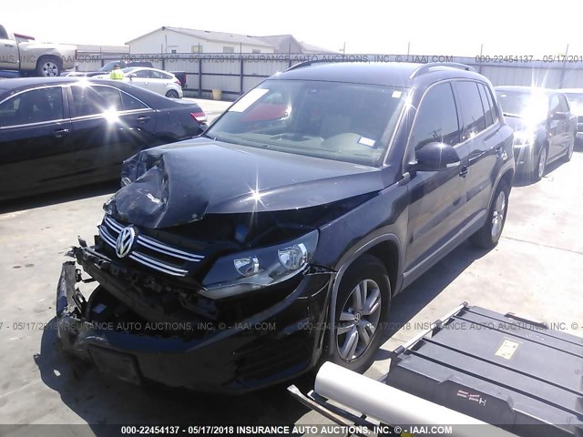 WVGAV7AX2HW510672 - 2017 VOLKSWAGEN TIGUAN S/LIMITED BLACK photo 2