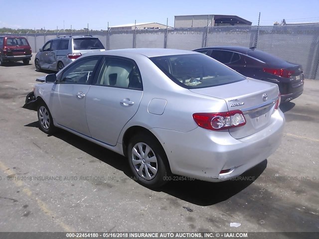 JTDBU4EE3B9167282 - 2011 TOYOTA COROLLA S/LE SILVER photo 3