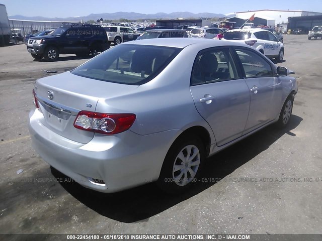 JTDBU4EE3B9167282 - 2011 TOYOTA COROLLA S/LE SILVER photo 4