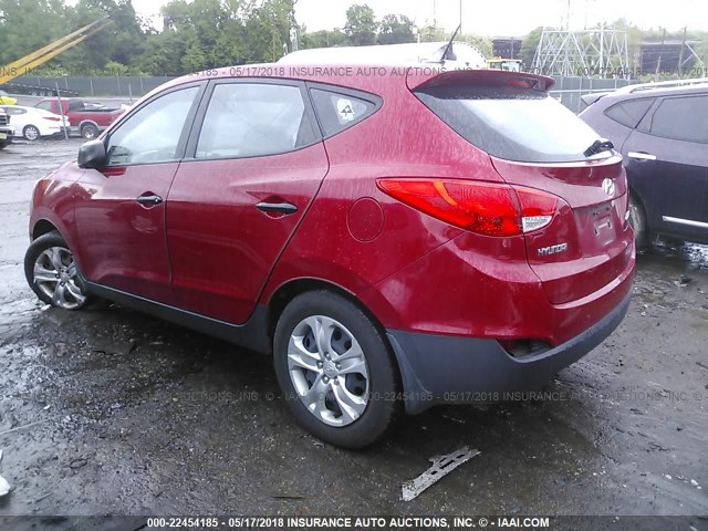 KM8JT3AB4BU119769 - 2011 HYUNDAI TUCSON GL/GLS RED photo 3