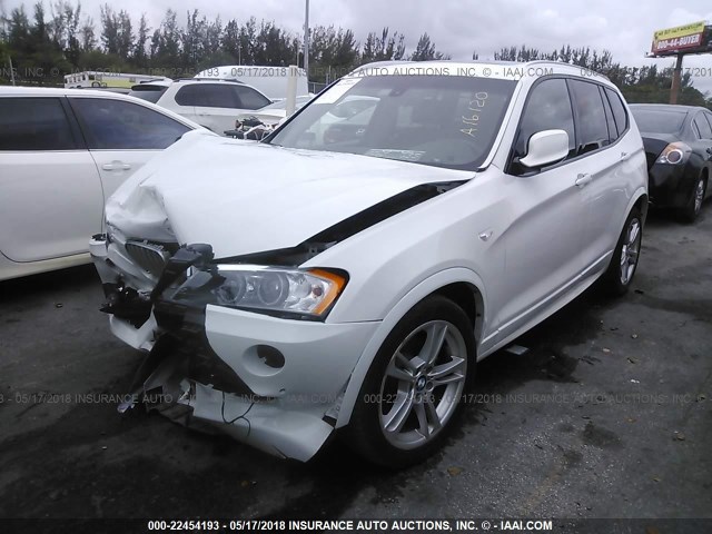 5UXWX9C5XD0A16120 - 2013 BMW X3 XDRIVE28I WHITE photo 2