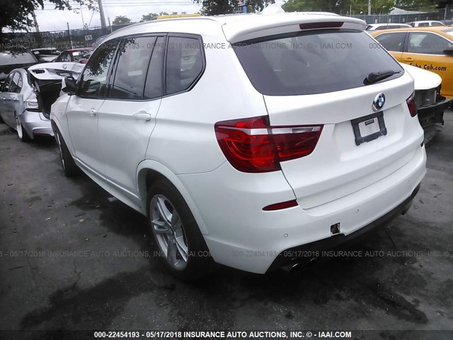 5UXWX9C5XD0A16120 - 2013 BMW X3 XDRIVE28I WHITE photo 3