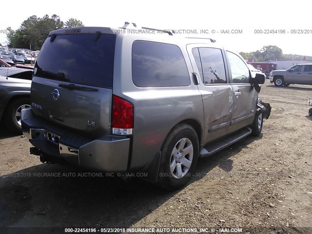 5N1AA08A96N716448 - 2006 NISSAN ARMADA SE/LE GRAY photo 4