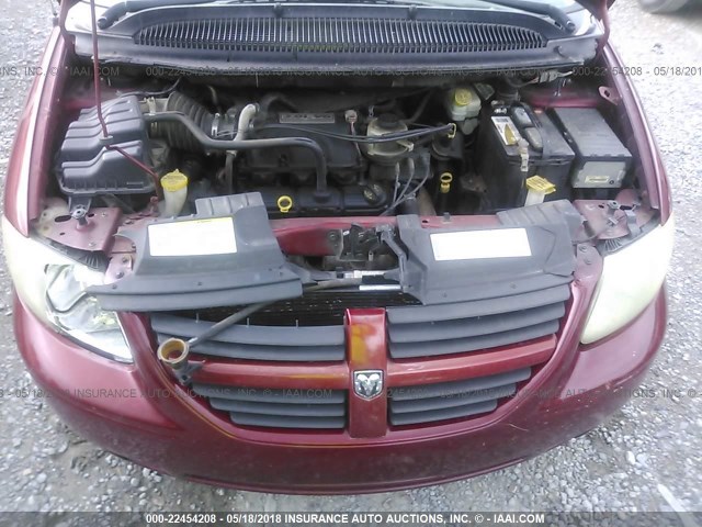 2D4GP44L06R602646 - 2006 DODGE GRAND CARAVAN SXT ბურგუნდია ფოტო 10