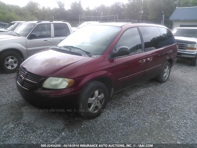 2D4GP44L06R602646 - 2006 DODGE GRAND CARAVAN SXT ბურგუნდია ფოტო 2