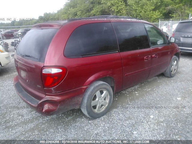 2D4GP44L06R602646 - 2006 DODGE GRAND CARAVAN SXT ბურგუნდია ფოტო 4