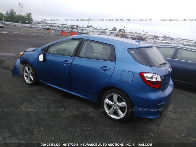 2T1KE40E49C011812 - 2009 TOYOTA COROLLA MATRIX S BLUE photo 3