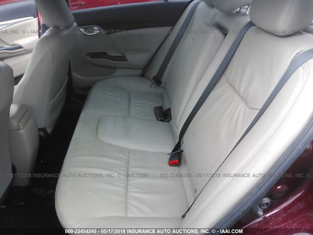 19XFB2F99FE004666 - 2015 HONDA CIVIC EXL MAROON photo 8