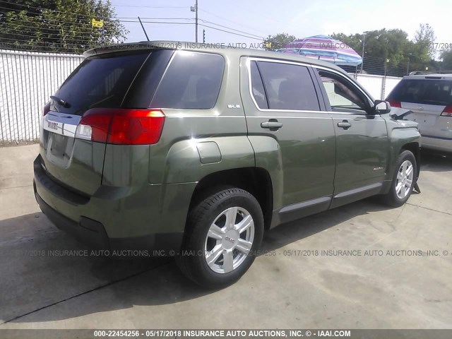 2GKALMEK7F6150138 - 2015 GMC TERRAIN SLE GREEN photo 4