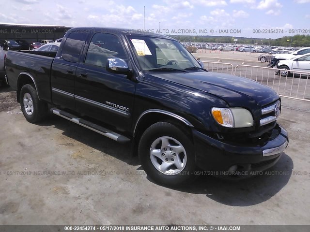5TBRT34133S371179 - 2003 TOYOTA TUNDRA ACCESS CAB SR5 BLACK photo 1