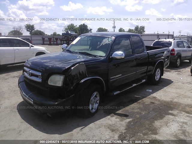 5TBRT34133S371179 - 2003 TOYOTA TUNDRA ACCESS CAB SR5 BLACK photo 2