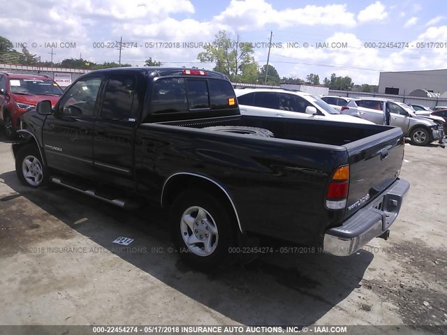 5TBRT34133S371179 - 2003 TOYOTA TUNDRA ACCESS CAB SR5 BLACK photo 3