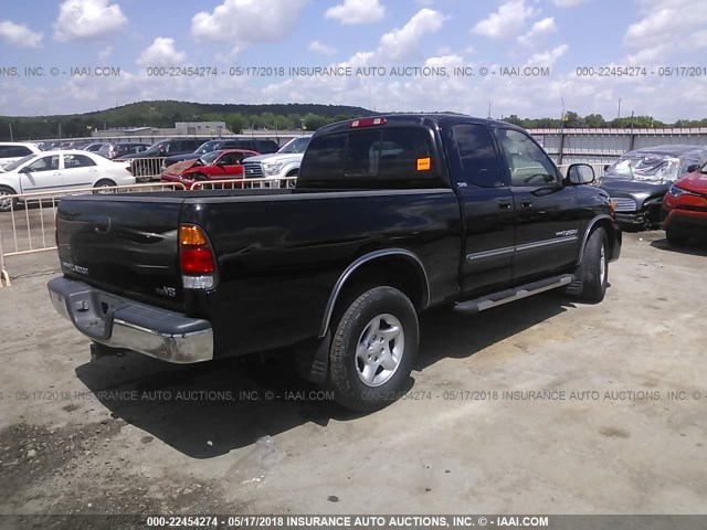 5TBRT34133S371179 - 2003 TOYOTA TUNDRA ACCESS CAB SR5 BLACK photo 4