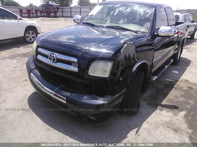 5TBRT34133S371179 - 2003 TOYOTA TUNDRA ACCESS CAB SR5 BLACK photo 6