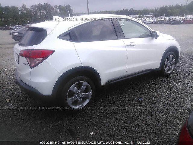 3CZRU6H5XHM700612 - 2017 HONDA HR-V EX WHITE photo 4