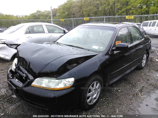 1HGCG66852A169082 - 2002 HONDA ACCORD EX/SE BLACK photo 2