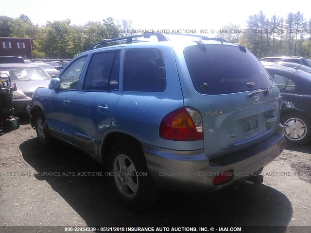 KM8SB12B33U485038 - 2003 HYUNDAI SANTA FE GL BLUE photo 3