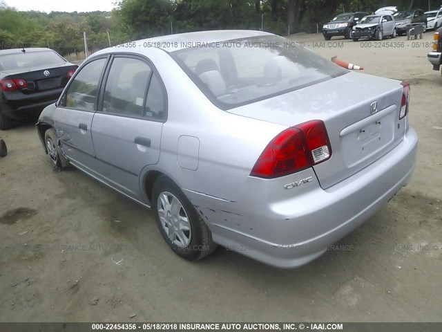 1HGES16304L020035 - 2004 HONDA CIVIC DX VP SILVER photo 3