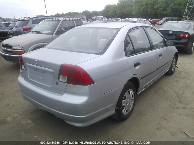 1HGES16304L020035 - 2004 HONDA CIVIC DX VP SILVER photo 4