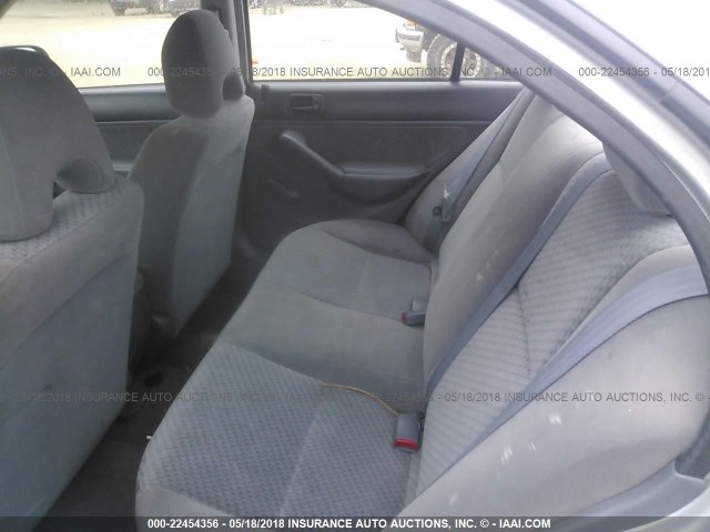 1HGES16304L020035 - 2004 HONDA CIVIC DX VP SILVER photo 8