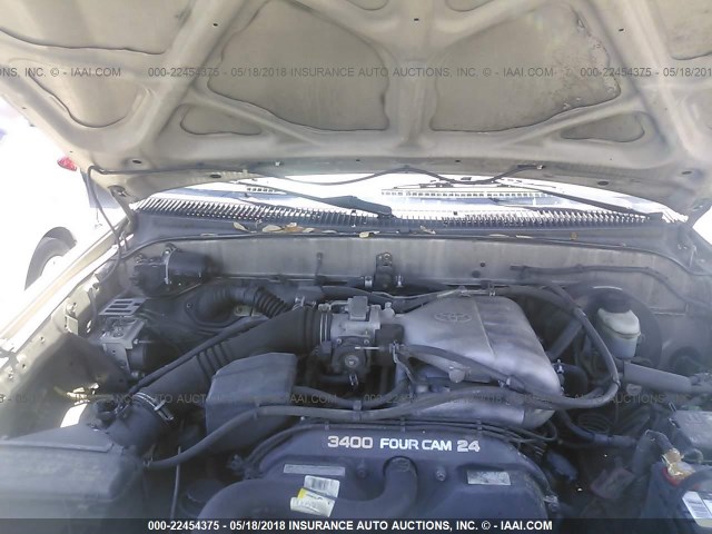 5TEGN92N73Z159907 - 2003 TOYOTA TACOMA DOUBLE CAB PRERUNNER GOLD photo 10