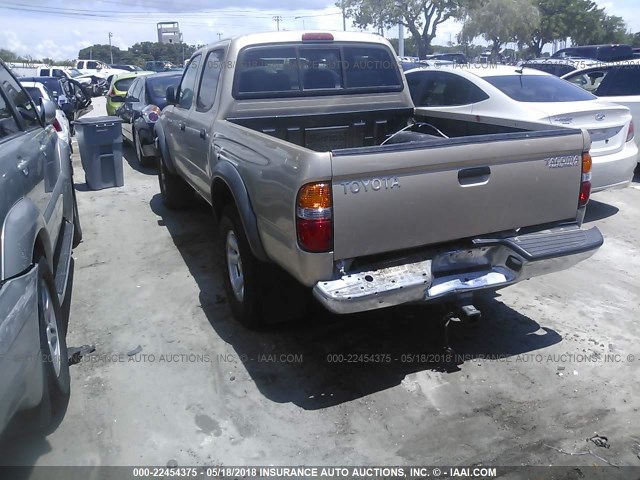 5TEGN92N73Z159907 - 2003 TOYOTA TACOMA DOUBLE CAB PRERUNNER GOLD photo 3